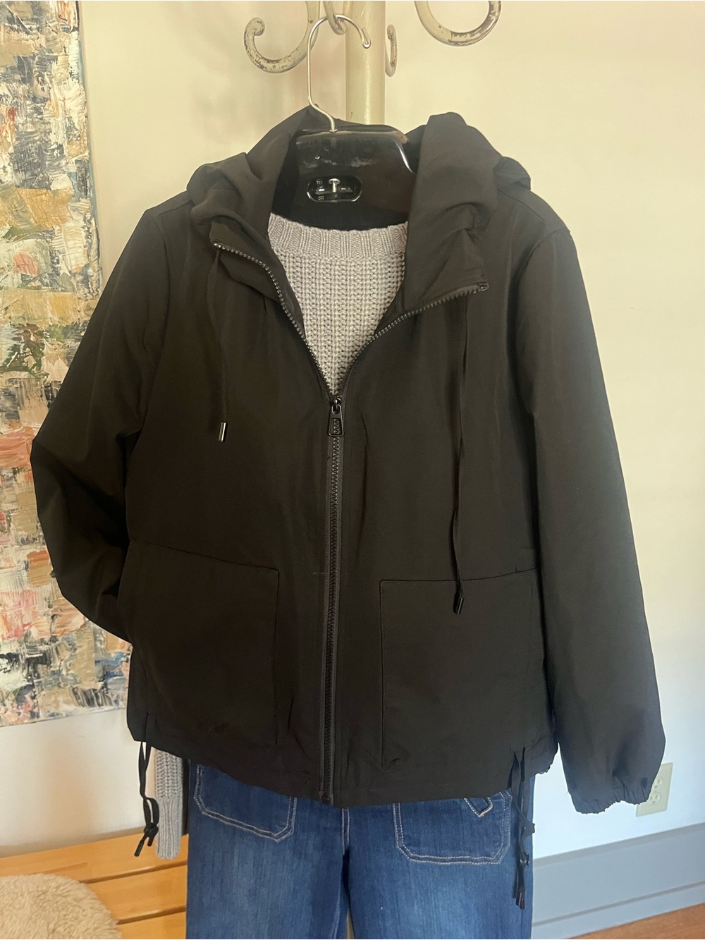 Cool Lightweight Black Hooded Jacket
